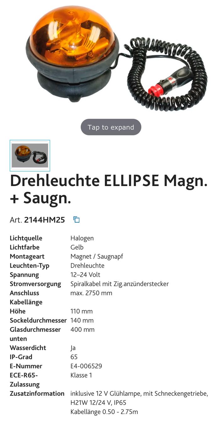 Lampade: Drehlichte Drehleuchte, neuwertig – Nuovo (secondo la descrizione) da Winterthur venduto da Juhu75 2