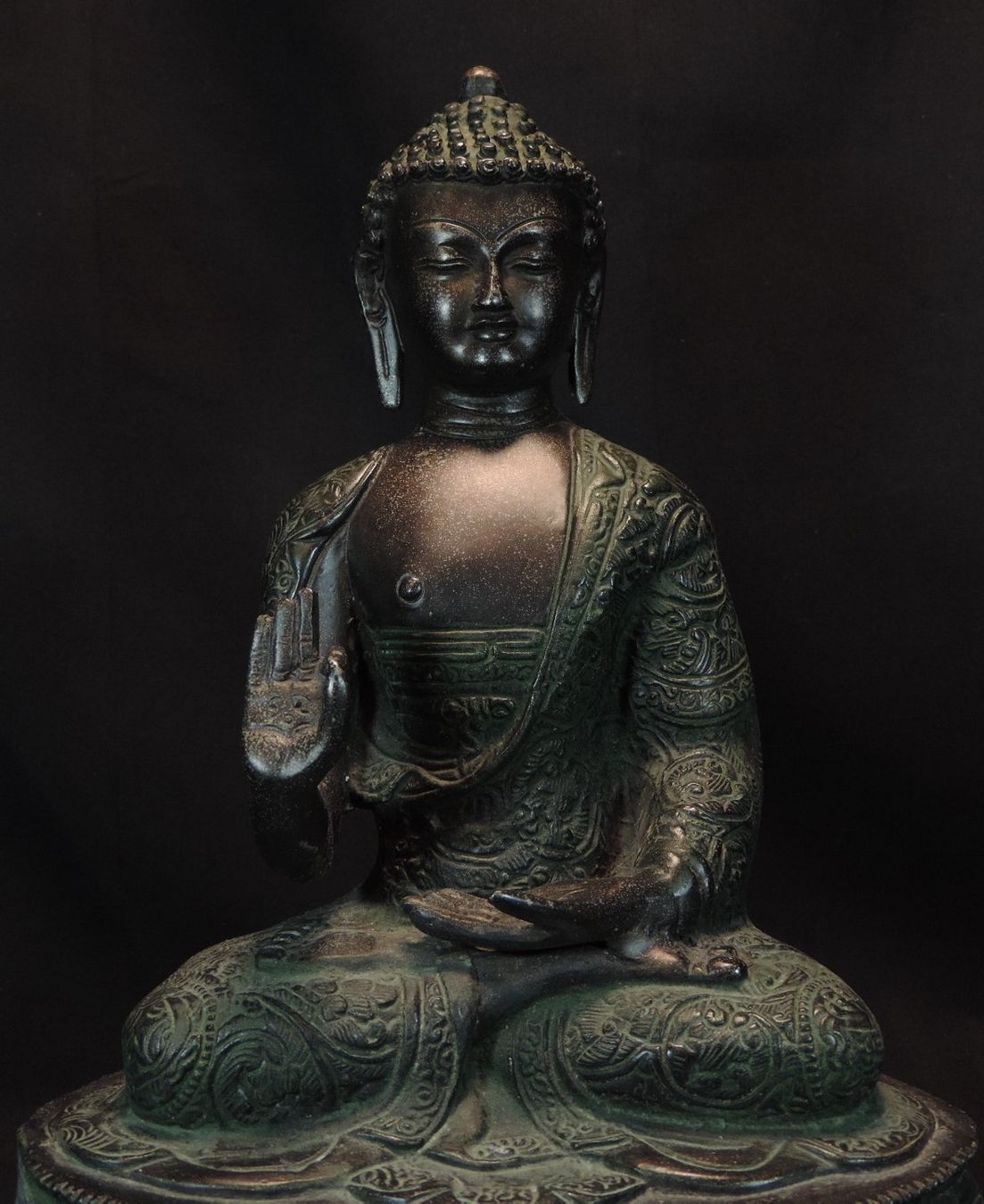 Sculture & Statue: Buddha Figur sitzend mit Sockel, Bronze Buddha – Usato da Duggingen venduto da roterbambus 5