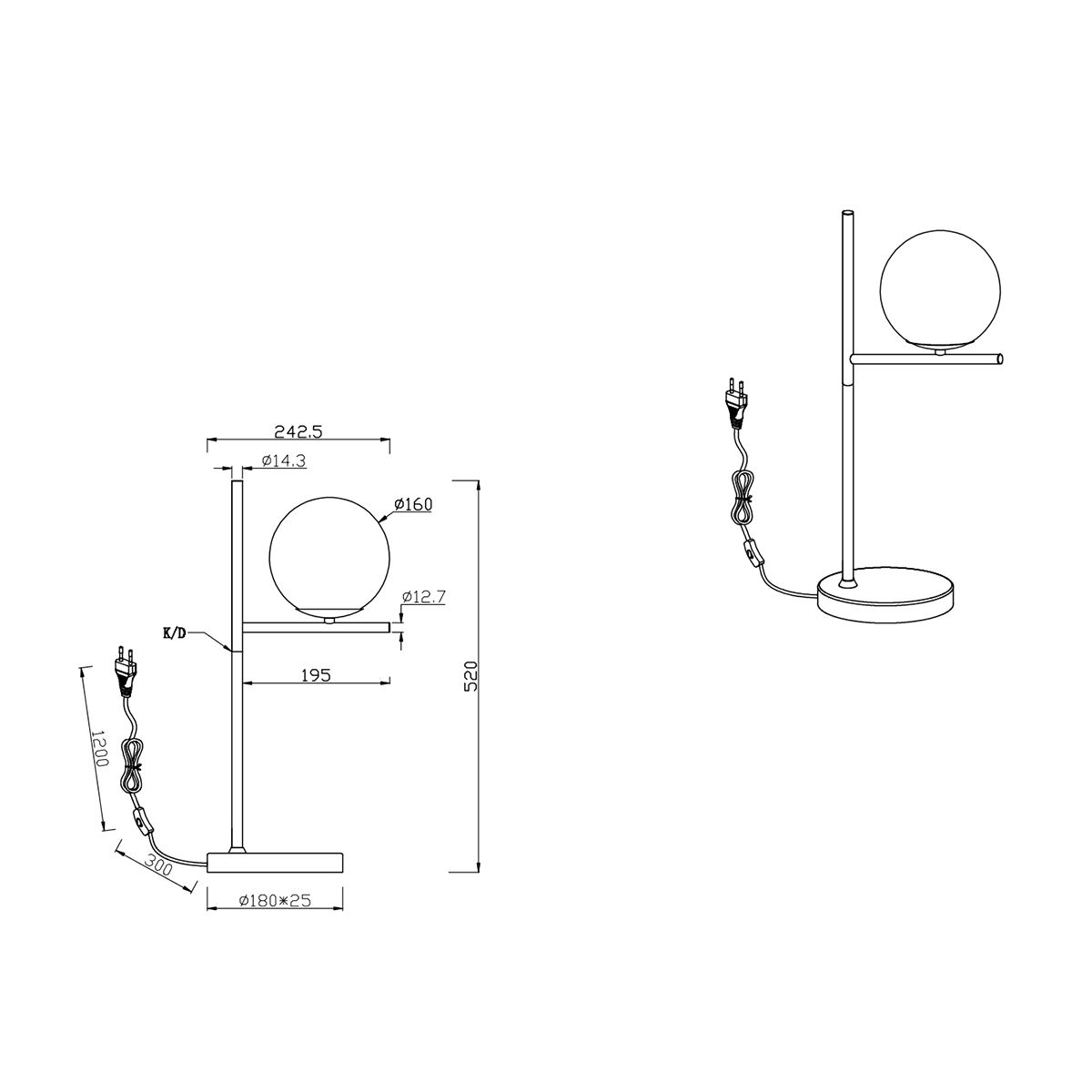 Lampade: Tischleuchte, Messing, 52 cm Höhe, IP20 – Nuovo (secondo la descrizione) da Kreuzlingen venduto da Smart-Light 2
