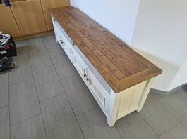 Landhaus TV-Möbel Weiss/Holz praktisch neuwertig...