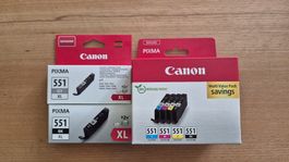 Lot d’encre pour imprimante jet d'encre Canon Pixma 551