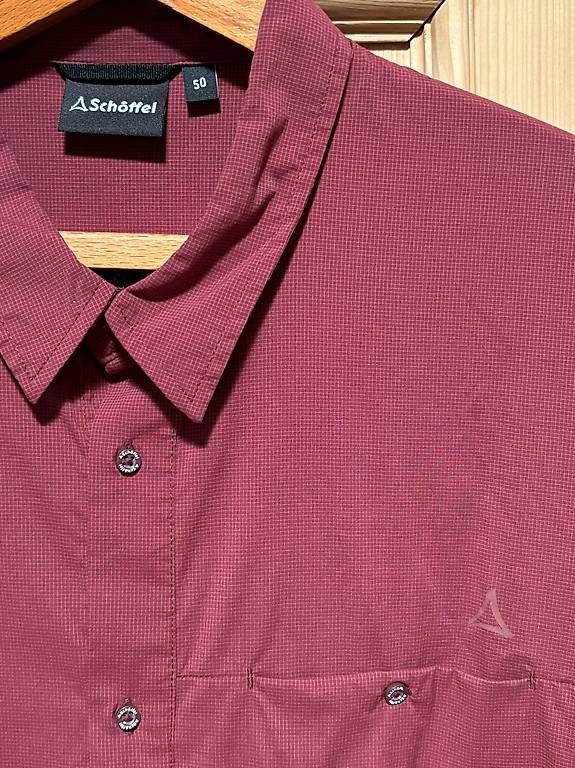 Schoeffel Camicie: Schöffel Funktions - Hemd kurzarm - bordeaux rot – Usato da Goldach venduto da Eme 3