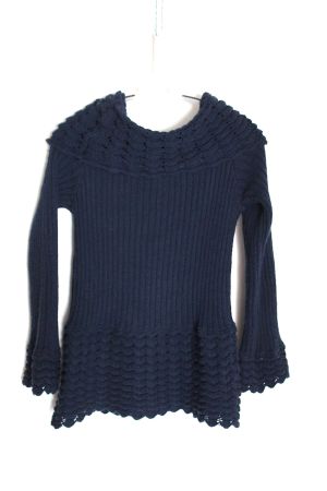 Strick Pullover, blau, verm. M/L