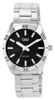 🇨🇭 Herrenuhr ®Q&Q Citizen Edelstahl Schwarz 43mm 5 Bar NEU
