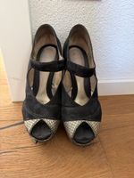 Fendi Black Suede Peep Toe - Size 37.5