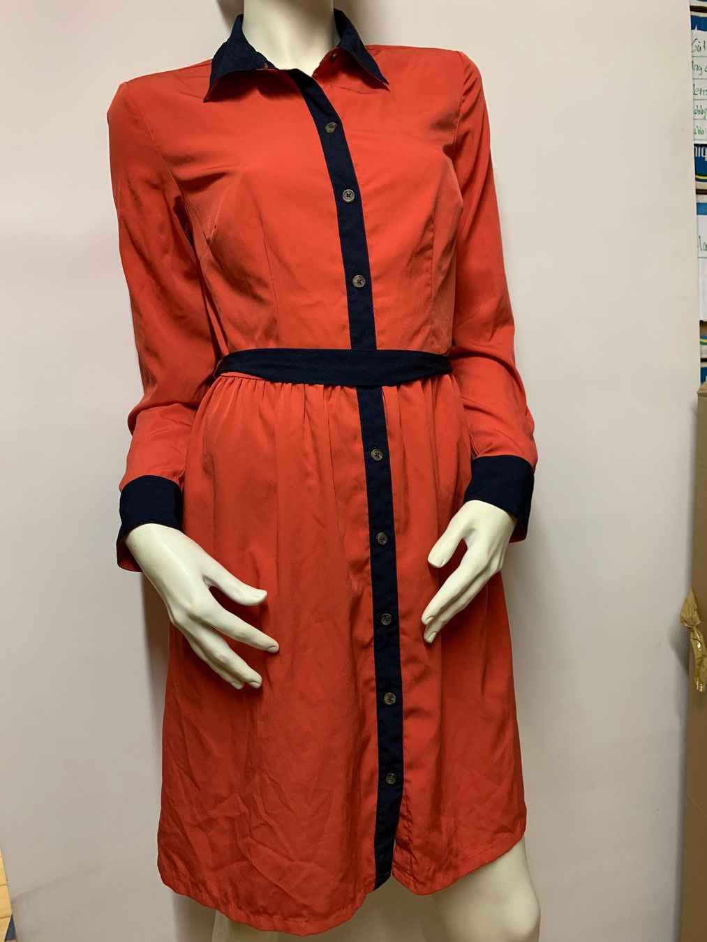 Tommy Hilfiger Vestiti: Wunderschönes Hilfiger Hemdkleid, Orange, Grösse S – Usato da Rosshäusern venduto da MiJoDoOl