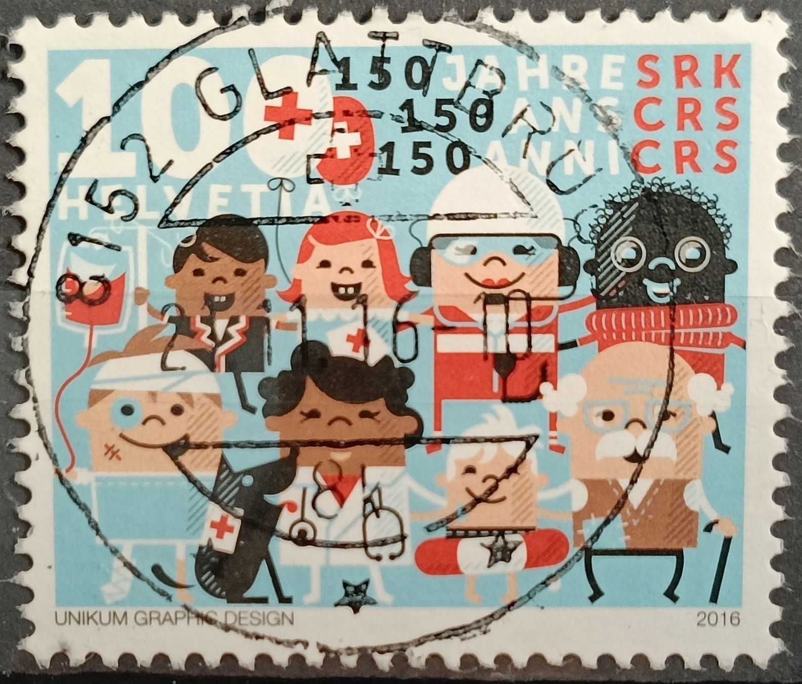 Tutti i francobolli: 2016 Schweizerisches rotes Kreuz Top Stempel – Usato da Dübendorf venduto da goeggi79