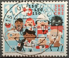 2016 Schweizerisches rotes Kreuz Top Stempel