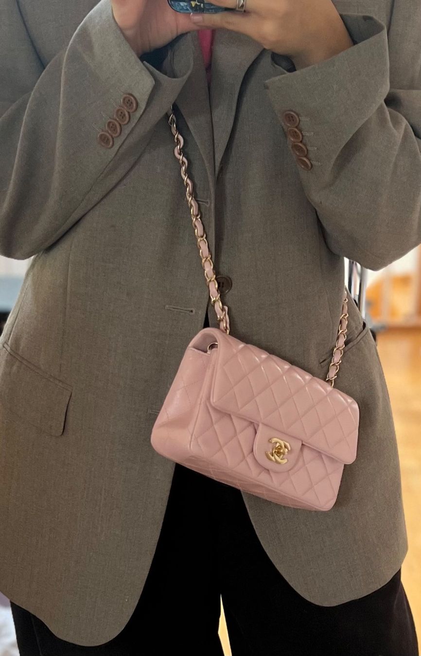 Chanel Borse: Chanel Mini Rectangular Flap Bag Pink Leather Authentic – Usato da Zürich venduto da amber123 5
