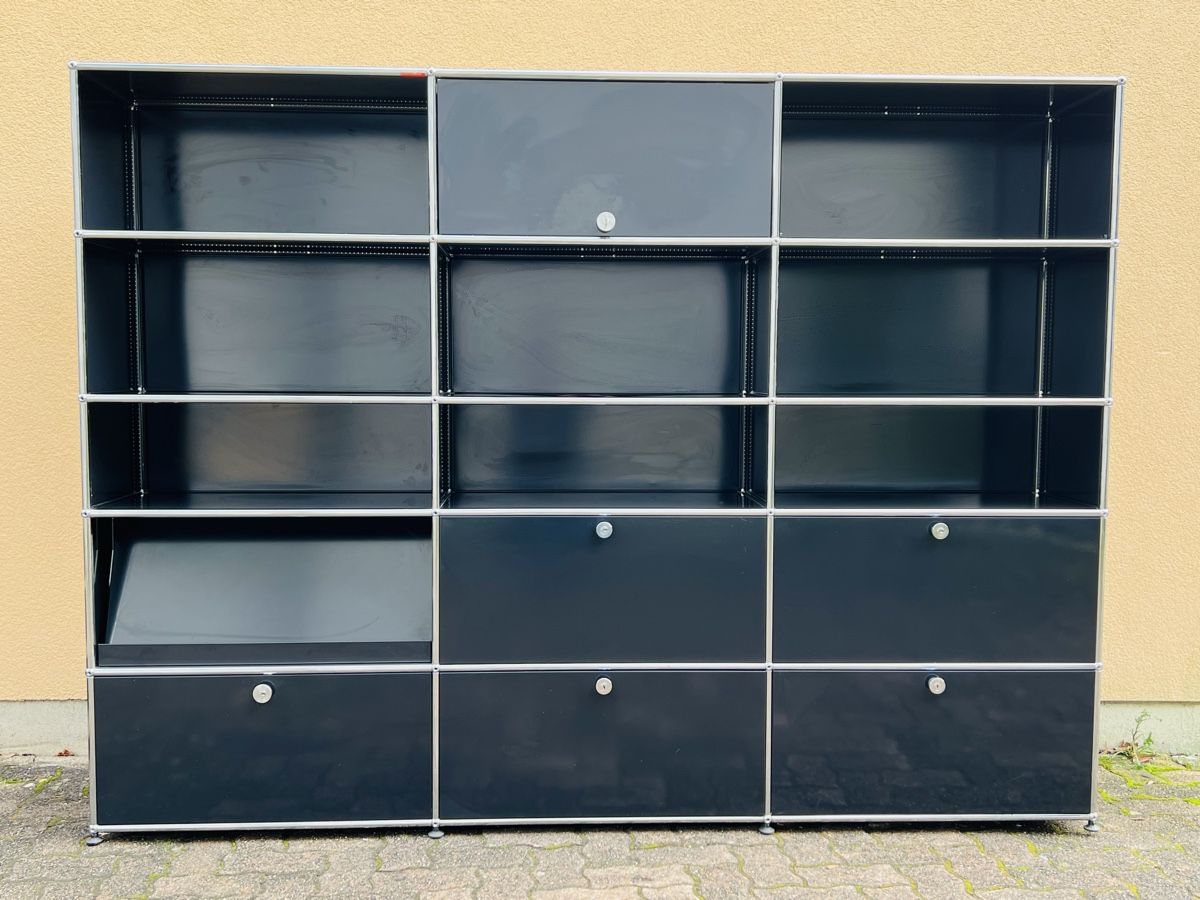 Regale: USM Haller Sideboard Schwarz 3x5 – Gebraucht aus Dietikon von Kumar_Occasionen