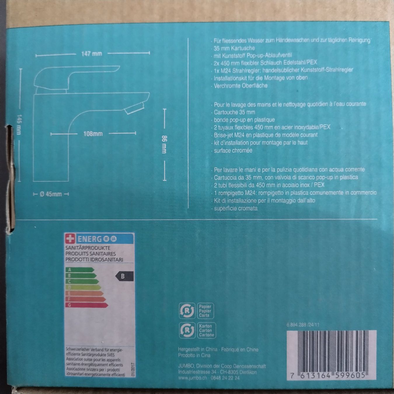 Mood Rubinetteria: Waschtischarmatur – Nuovo e nell'imballaggio originale da Herisau venduto da Ea83 2