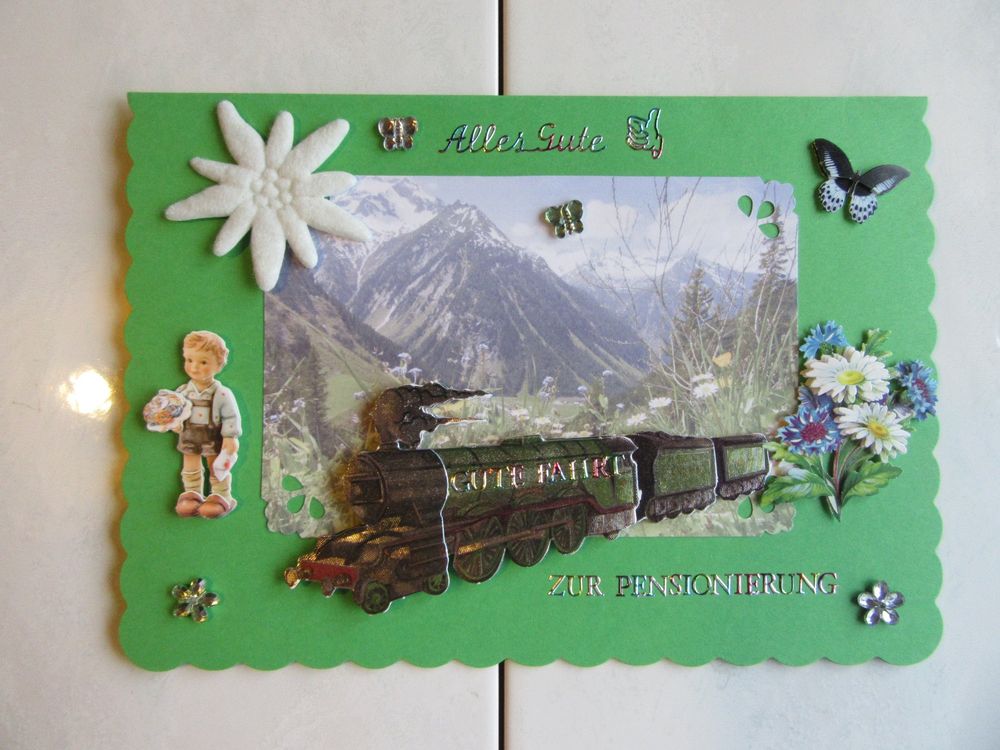 Grusskarte - Glückwunschkarte zur Pensionierung, selbstgem. (Neu und ...