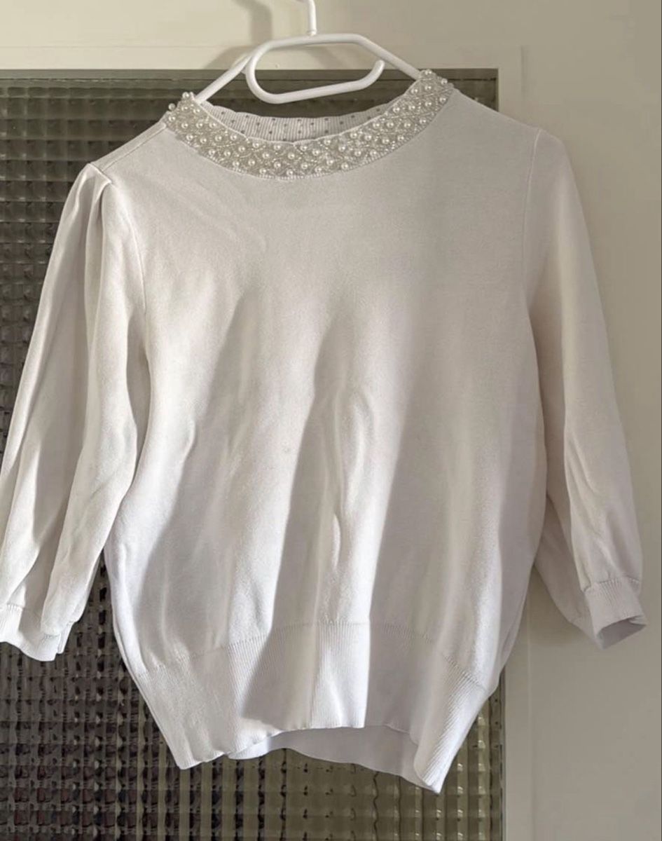 H&M Top: H&M - Pull blanc - taille S – Usato da Belmont-Lausanne venduto da Michelle_Srdr_ 1