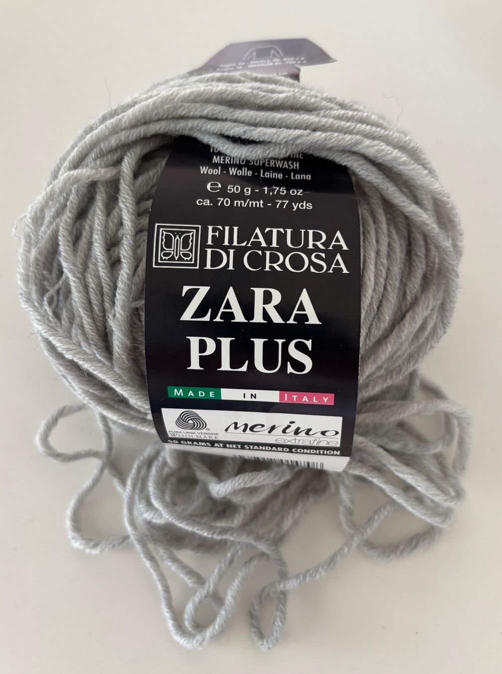 Lang Yarns Wolle: Merino Wolle ZARA PLUS hellgrau - 1'169 g – Gebraucht aus Bottmingen von Merkur_Basel 1