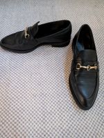 Loafer Vagabond Leder schwarz mit Schnalle guter Zustand