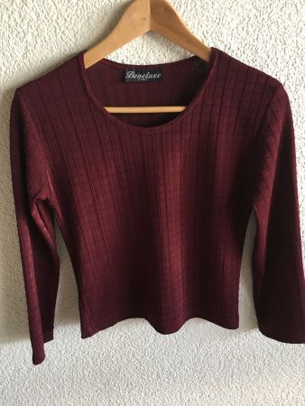 BENELUXE PARIS Shirt, bordeaux m. Fehler