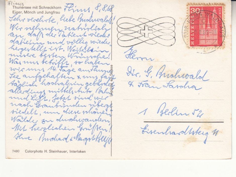 Ansichtskarten: Thunersee 1968 – Gebraucht aus Bürglen TG von StampGraf 1