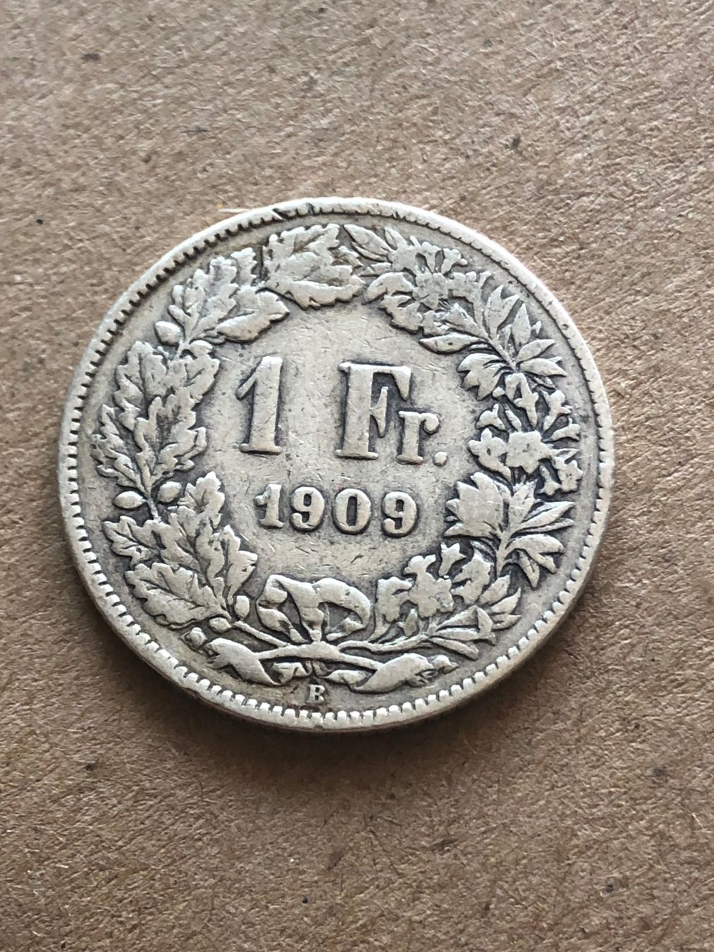 Alle Münzen: 1 Fr. 1909 – Gebraucht aus Schötz von Odpa