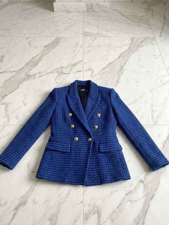 ZARA Elegante Tweed-Blazer-Jacke – Gr. M