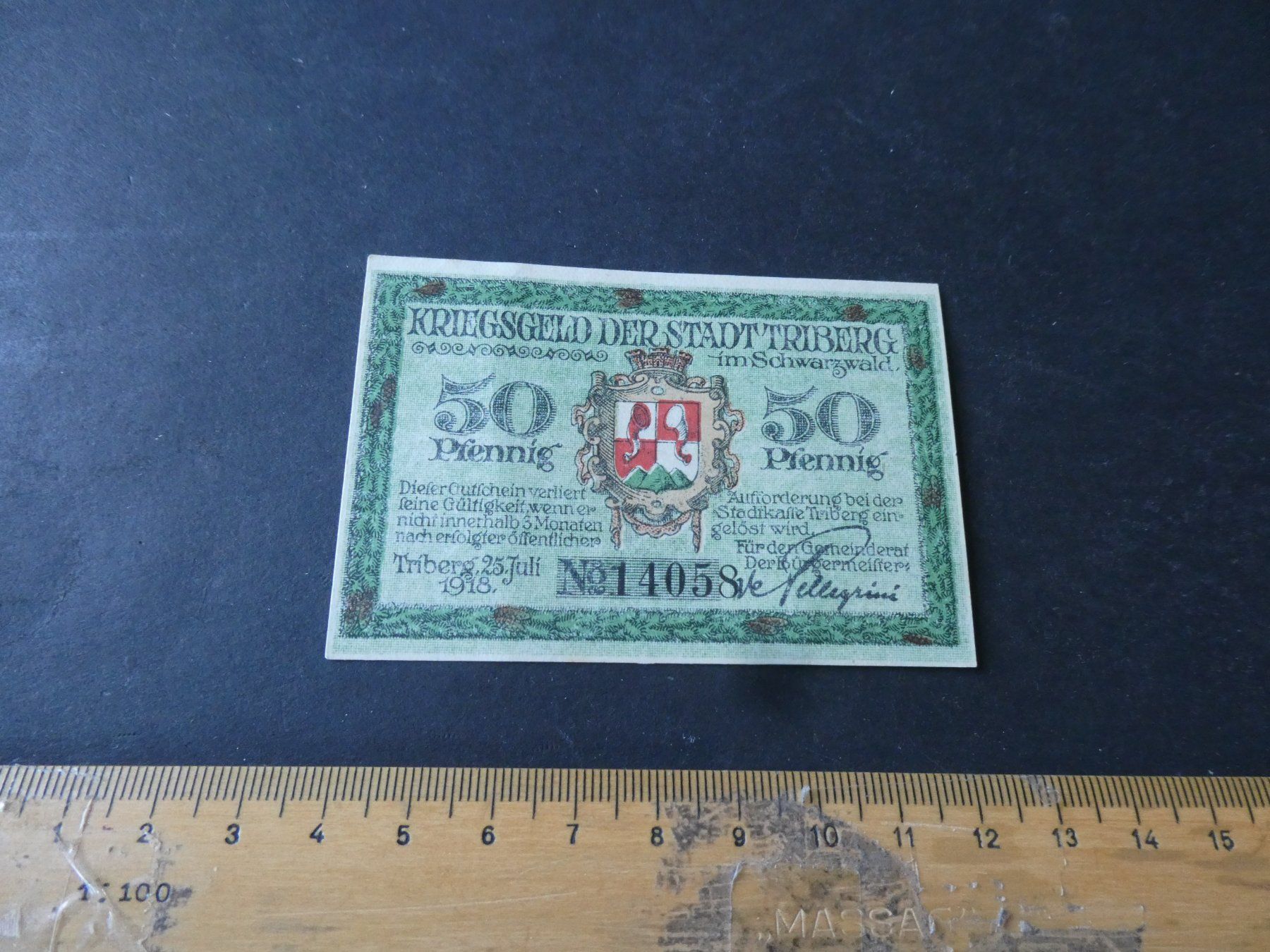 Banknoten: Dt. Reich,  Triberg  - Notgeldschein – Gebraucht aus Hinterforst von Rohusri