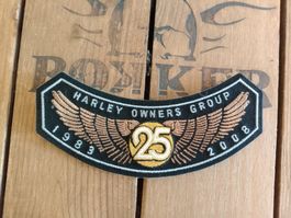 Harley Owners Group Jubiläums-Patch, 25 Jahre, Top!