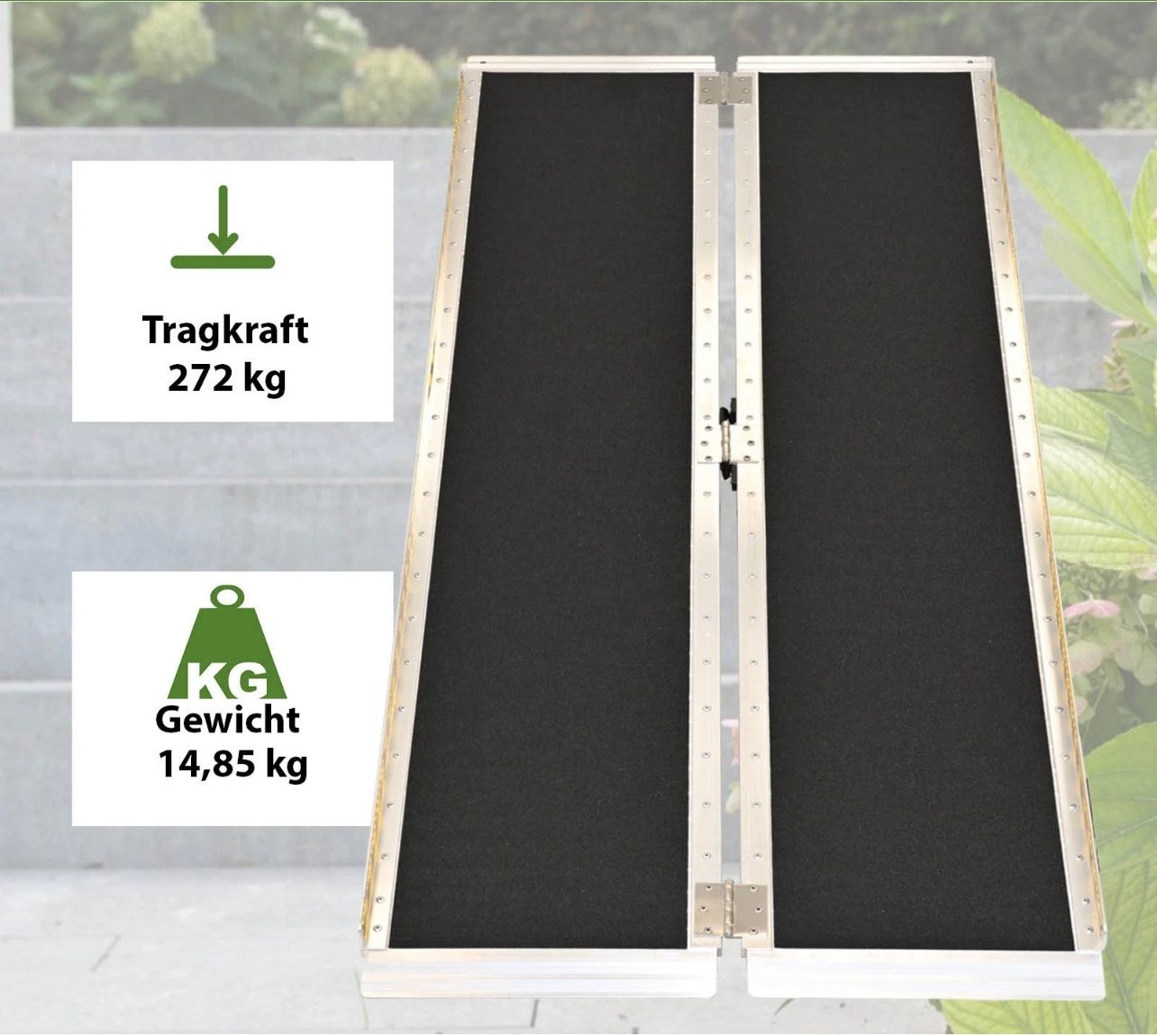 Altro: Rollstuhlrampe 184cm  Rollstuhlrampe Schwellenrampe – Nuovo e nell'imballaggio originale da Amriswil venduto da JaJa-Express 4