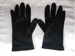 Satinierte Schwarze Damenhandschuhe