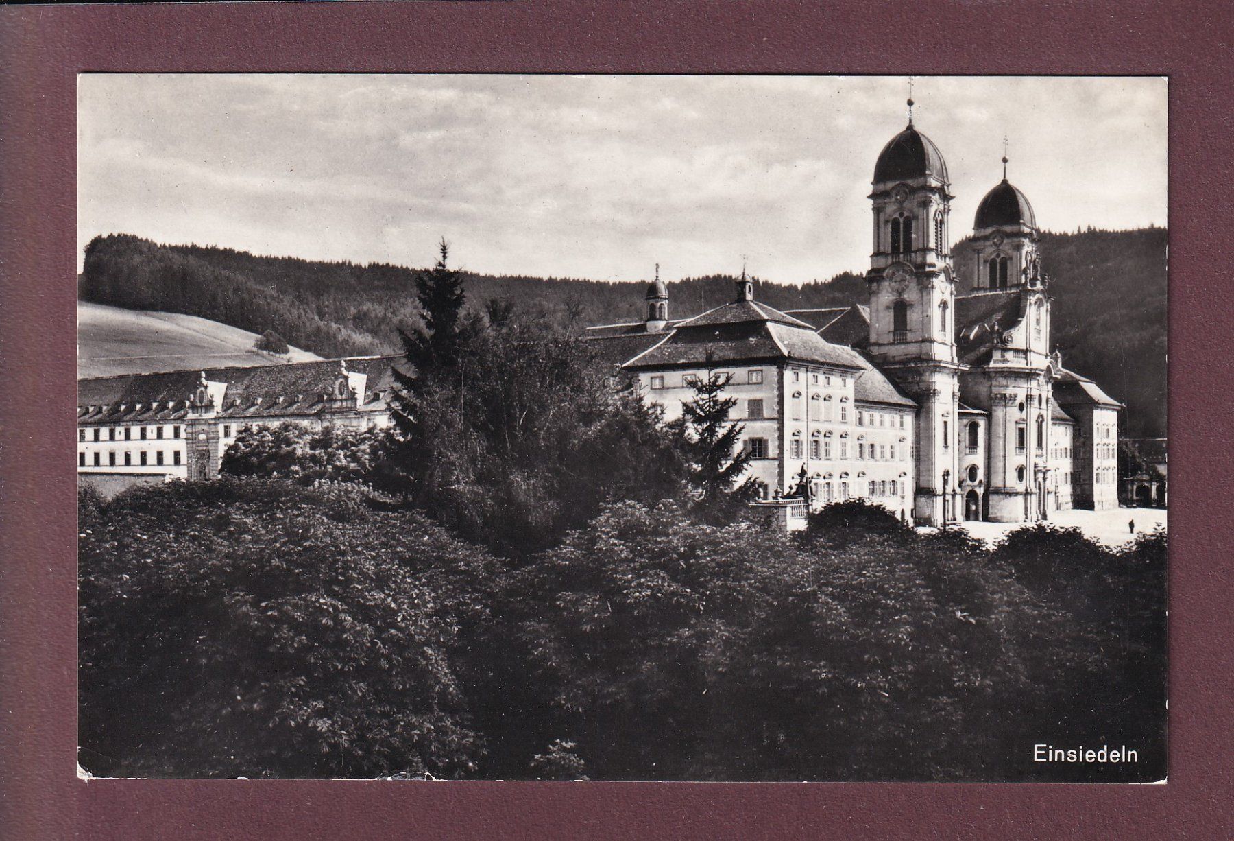 Ansichtskarten: EINSIEDELN - Kloster - 1963 – Gebraucht aus Pully von nicecards