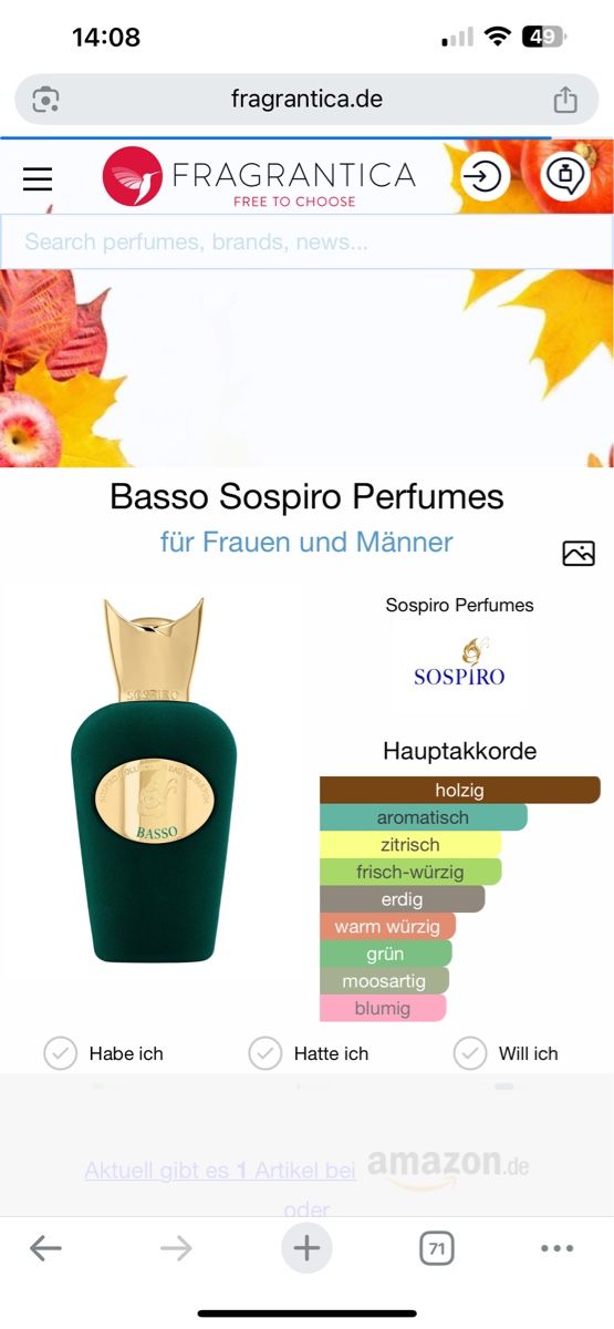 Profumi & Eau de Toilette: Sospiro Basso,2 ml – Usato da Sursee venduto da nst_czk2 1