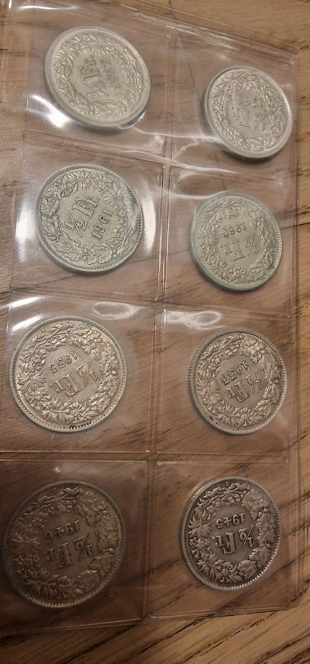 Tutti le monete: 8x Schweizer 1/2 Franken Silber  – Usato da Arbon venduto da sar_l7ll