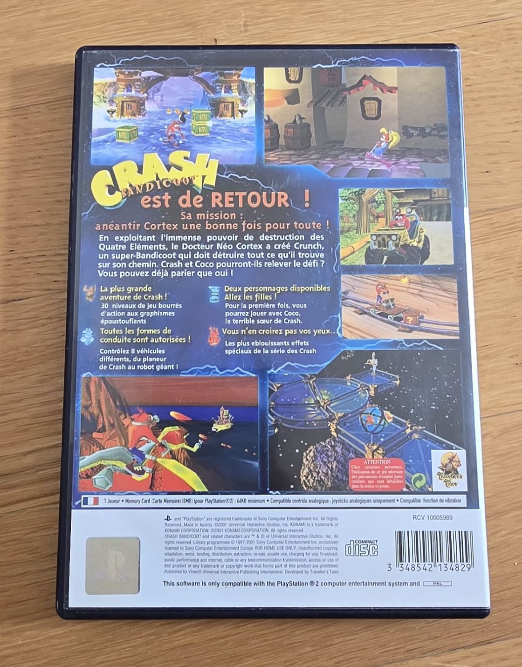 Sony Giochi: Crash Bandicoot : La Vengeance de Cortex - PS2 - PAL – Usato da Genève venduto da MariaS2 3