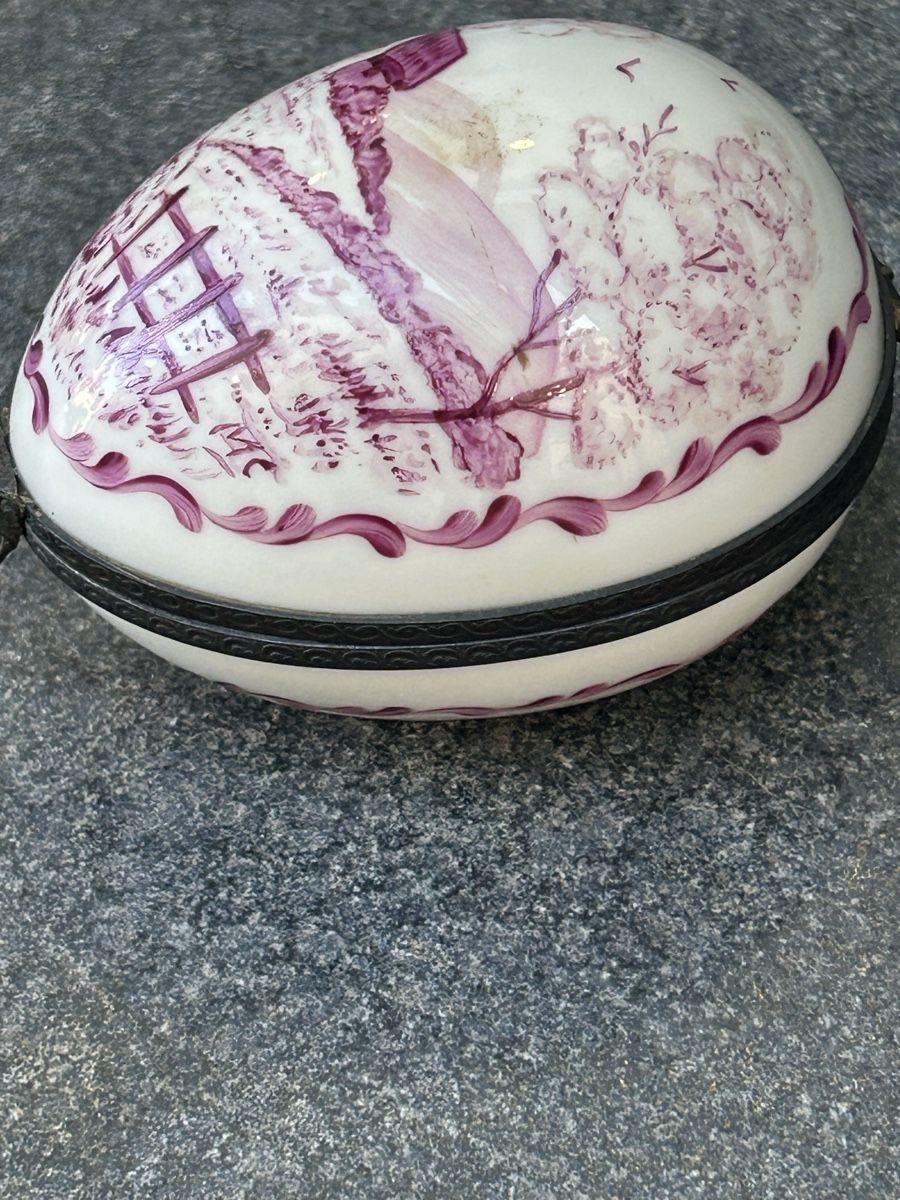 Ciotole: Handbemaltes Limoges-Ei, Frühlingslandschaft! – Usato da Losone venduto da del_yh97 2