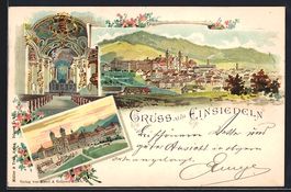 Litho Einsiedeln, Kloster, Innenansicht