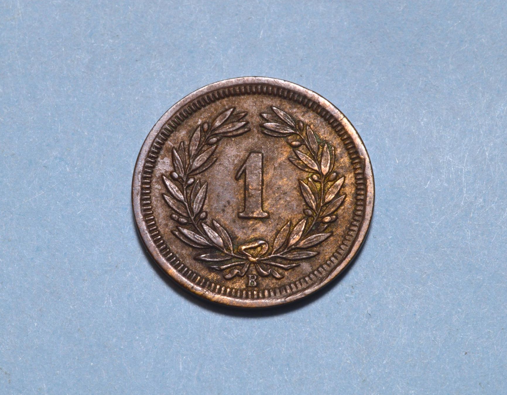 Tutti le monete: 1 Rappen 1877 – Usato da Oberglatt ZH venduto da ZH111 3