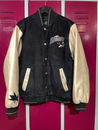 VINTAGE GIII SAN JOSE SHARKS NHL VARSITY JACKET SZ: S