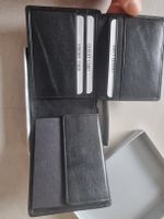 Leder Portemonnaie Brieftasche schwarz NEU