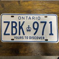 🇨🇦 Autoschild, Ontario ZBK-971 - Kanada 