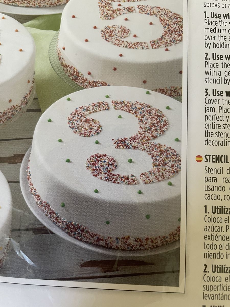 Sciablone: Decora Kuchen-Schablone Zahl 3 – Nuovo (secondo la descrizione) da Winterthur venduto da NaNa24 2