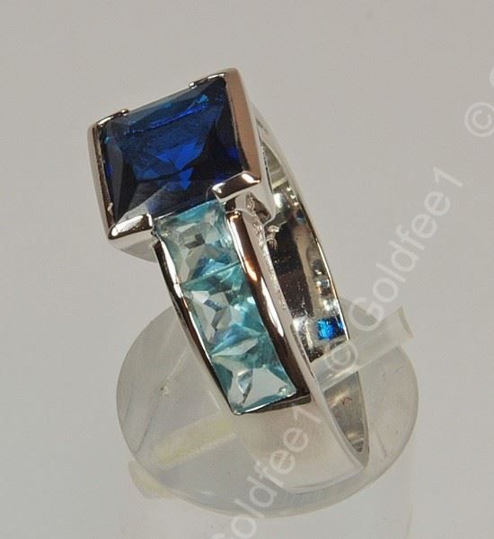 Anelli: Silberring Saphir CZ 925 Silber – Nuovo e nell'imballaggio originale da Oberglatt ZH venduto da Goldfee1 2