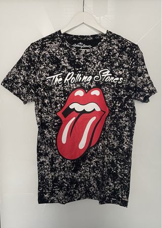 ROLLING STONES - T-SHIRT - GRÖSSE M - SCHWARZ MIT DRUCK (AL)