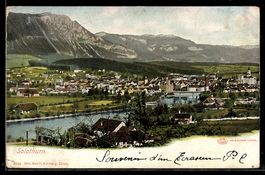 Solothurn, Ortsansicht mit Bergkulisse