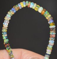 Armband L-7092 – Äthiopische Feuer Opal Rondellen 3.5x5 bis