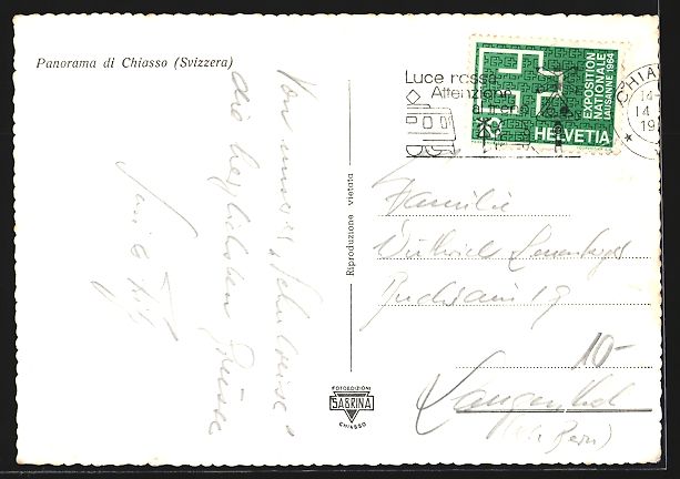 Cartes postales: AK Chiasso, Panorama mit Bergen – D'occasion à Berlin par bartko-reher 1