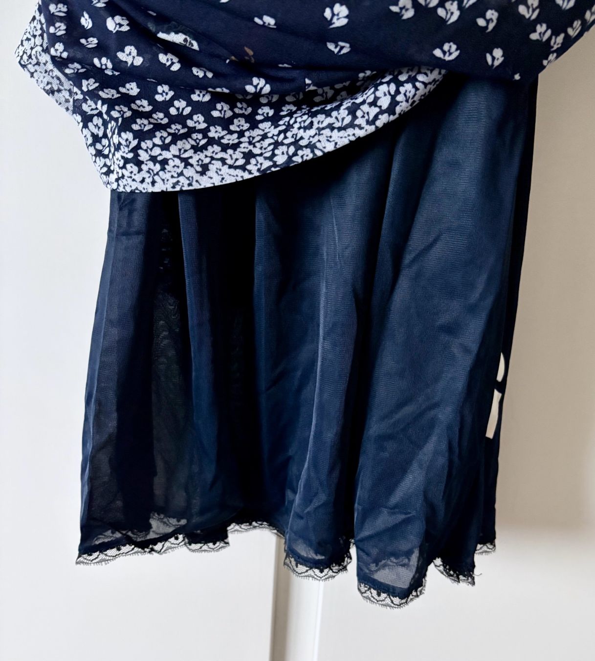 Vestiti: Langes fliessendes Jerseykleid blau gemustert, Polyester – Nuovo (secondo la descrizione) da Oberrieden venduto da pet_n2c2 4