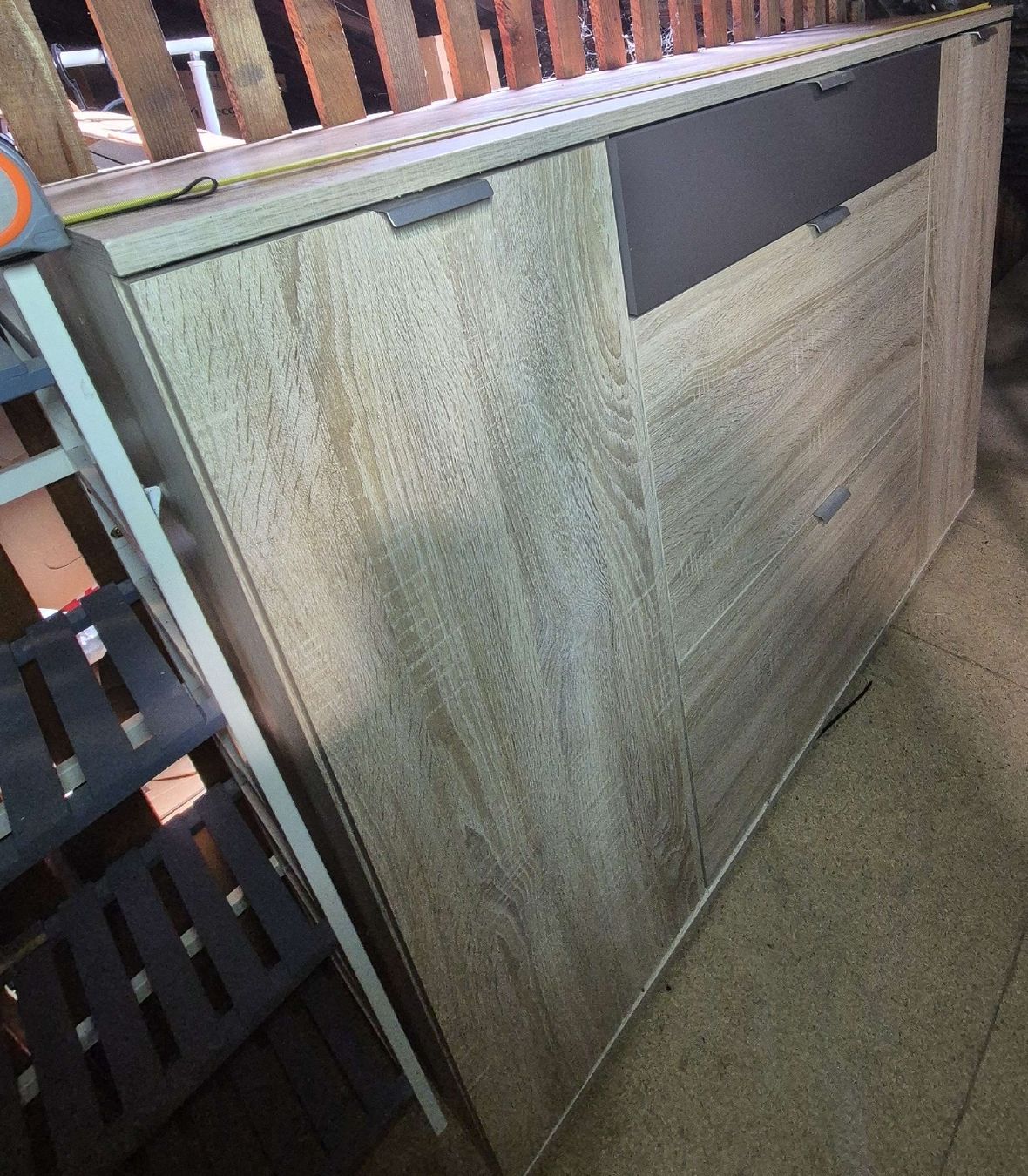 Cassettiere: Sideboard Eiche Optik mit zwei Schuhschubladen und Regalen – Usato da Binningen venduto da jan_v5hs 1