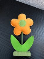 Deko Blume Orange Gruen 17cm guter Zustand