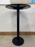 Schwarzer Stehtisch "Vega" pulverbeschichteter Stahl Ø68x110
