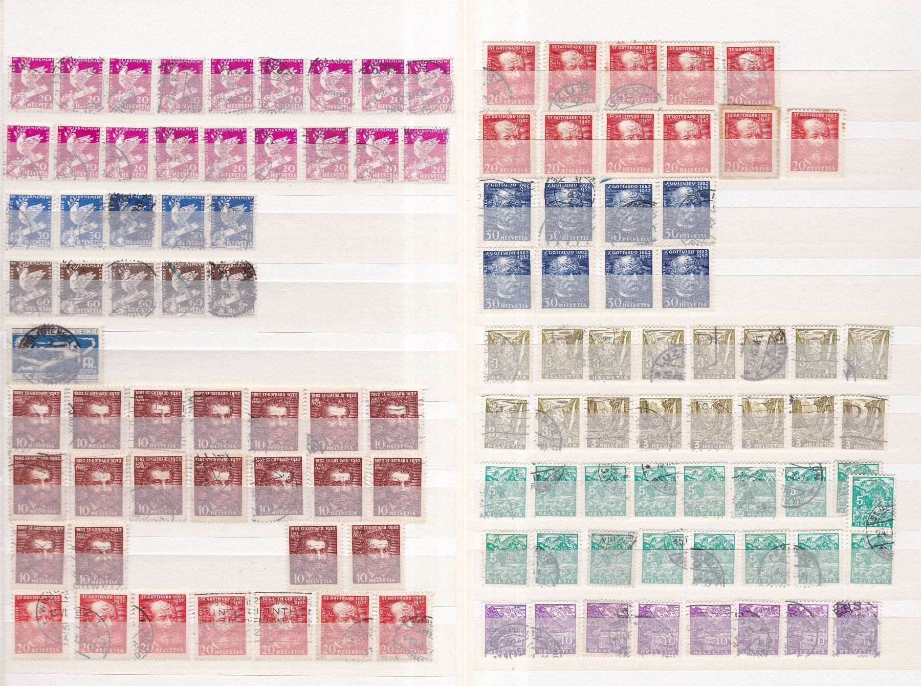 Alle Briefmarken: CH Briefmarken-/Dublettenseiten ab Altschweiz – Gebraucht aus Münchwilen AG von Nesar 7