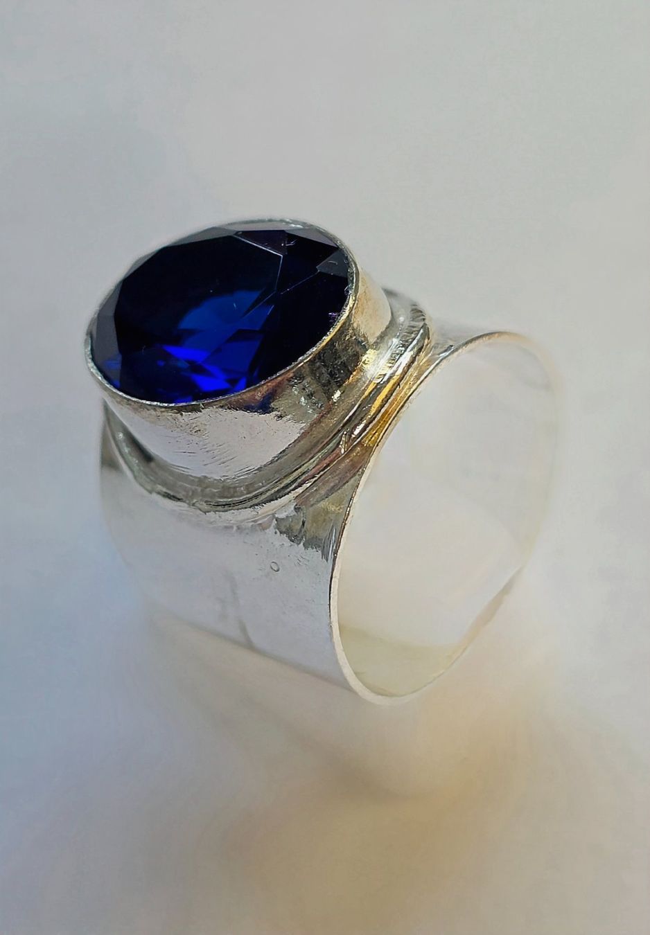 Anelli: Ring Silber blau Stein Grösse 53 Silber 925 neu – Nuovo (secondo la descrizione) da Zürich venduto da benedikt12 8