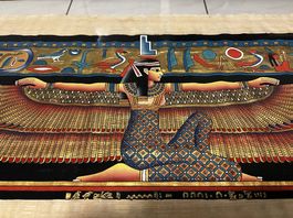 Egyptian papyrus painting of Queen Ma'at